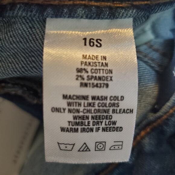 Aero Mid Rise Boot Stretch Jeans (XL) 16 Short Gorpcore Blue Denim Casual NWT - Picture 12 of 13